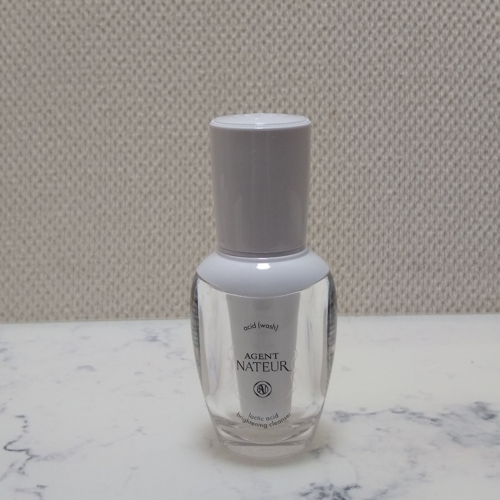 New Agent Nateur Acid Wash Lactic Acid Brightening Cleanser Trave Size .5 Oz